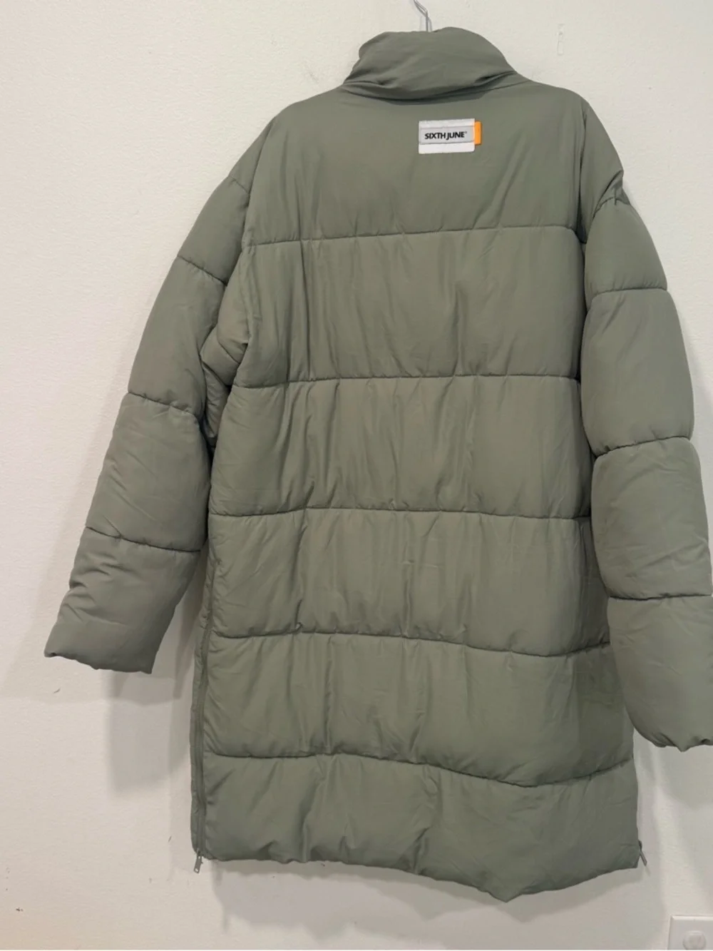 Sixth June Green Long Oversized Down Jacket XL